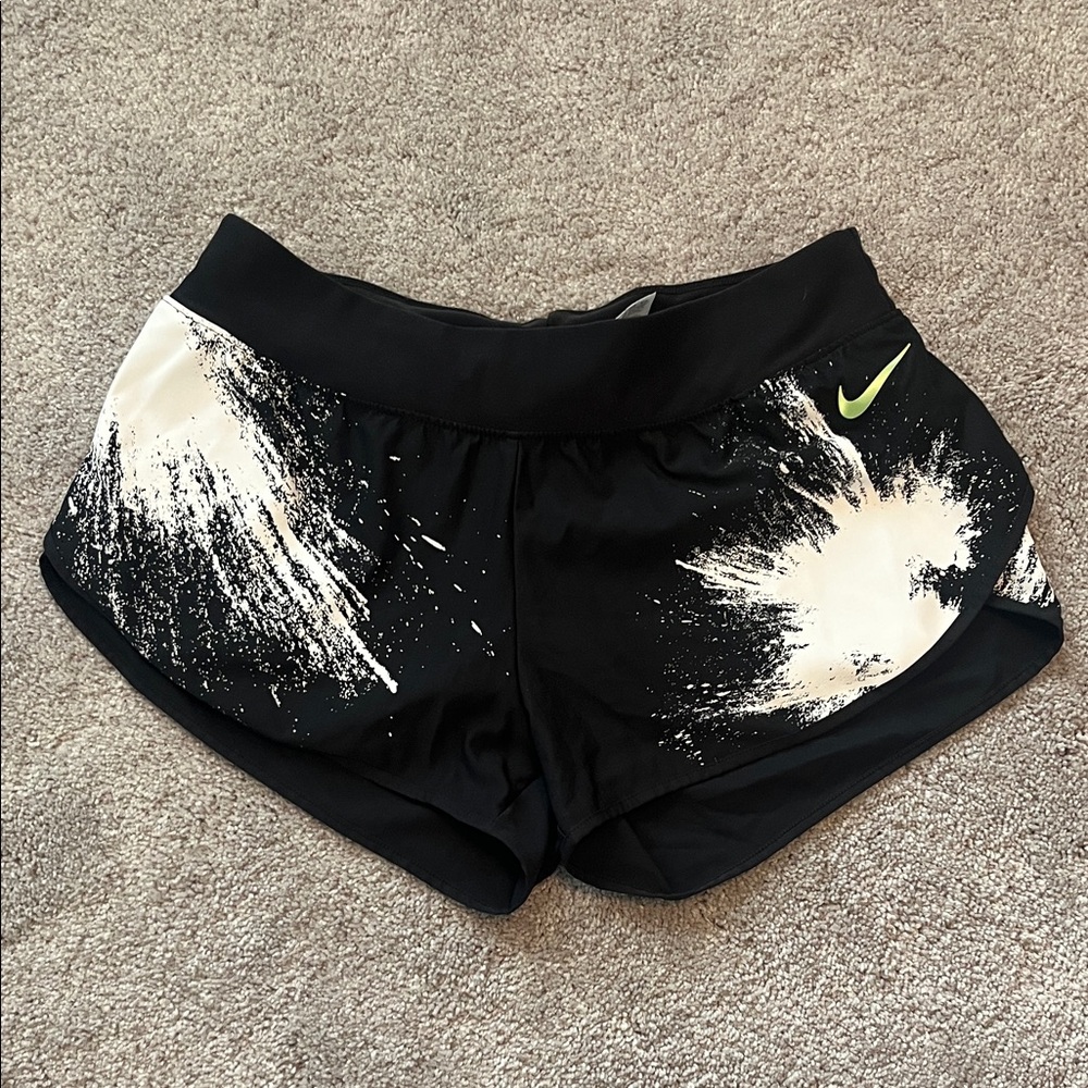 Nike Women's Black and White Running Shorts
